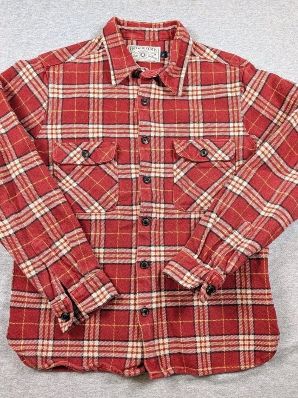 Freenote Cloth Red Plaid Flannel Shirt